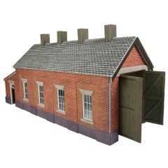 Metcalfe OO Scale, PO331 Engine Shed Single Track in Red Brick small image