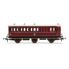 Hornby OO Scale, R40093 NBR Six Wheel Brake Unclassified 472, NBR Lined Crimson Livery small image