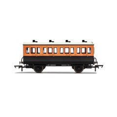 Hornby OO Scale, R40107 LSWR Four Wheel First 123, L&SWR Lined Salmon & Cream Livery small image