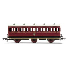 Hornby OO Scale, R40136 NBR Six Wheel Third 1169, NBR Lined Crimson Livery small image