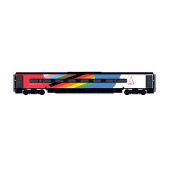 Hornby OO Scale, R40196 Avanti West Coast Class 390 'Pendolino' PTSRMB Pantograph Trailer Standard Restaurant Miniature Buffet, Avanti West Coast Progressive Pride Flag Colour Livery small image