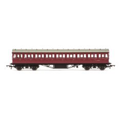 Hornby OO Scale, R4690A BR (Ex LMS) Stanier 57' Period III Third Non-Corridor M11886M, BR Maroon Livery small image