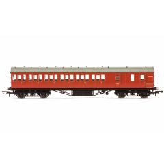 Hornby OO Scale, R4801 BR (Ex LMS) Stanier 57' Period III Brake Third Non-Corridor M20736M, BR Crimson Livery small image