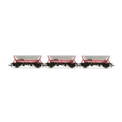 Hornby OO Scale, R60063 BR HAA Hopper 356106, 356107 & 356108, BR Railfreight Red Livery Three Wagon Pack small image