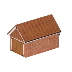 Hornby Skaledale OO Scale, R9826 Detached Brick Garage small image