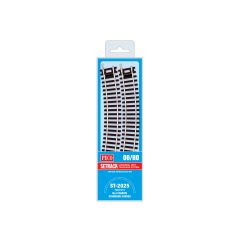 Peco OO Scale, ST-2025 OO/HO Setrack Code 100 2nd Radius Standard Curve (pack of 8 x ST-225 small image