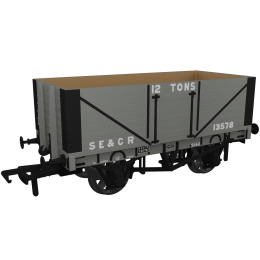 Rapido Trains UK OO Scale, 967401 SECR 7 Plank Wagon RCH 1907 13578, SECR Grey Livery, - small image