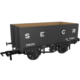 Rapido Trains UK OO Scale, 967403 SECR 7 Plank Wagon RCH 1907 13620, SECR Grey Livery, - small image