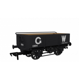 Rapido Trains UK OO Scale, 943001 GWR 5 Plank Wagon GWR Diag O11 13154, GWR Grey (large GW) Livery with Sheet Rail small image