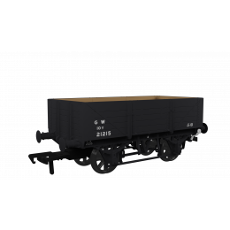 Rapido Trains UK OO Scale, 943007 GWR 5 Plank Wagon GWR Diag O11 21215, GWR Grey (small GW) Livery small image