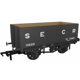 Rapido Trains UK OO Scale, 967403 SECR 7 Plank Wagon RCH 1907 13620, SECR Grey Livery, - small image