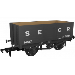 Rapido Trains UK OO Scale, 967404 SECR 7 Plank Wagon RCH 1907 14517, SECR Grey Livery, - small image