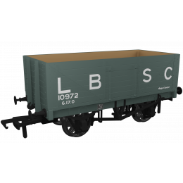 Rapido Trains UK OO Scale, 967406 LB&SCR 7 Plank Wagon RCH 1907 10972, LB&SCR Grey Livery, - small image