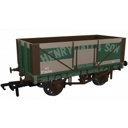 Rapido Trains UK OO Scale, 967416 Private Owner 7 Plank Wagon RCH 1907 P25756, 'BR (Ex Henry Hall & Son', Green Livery, - small image