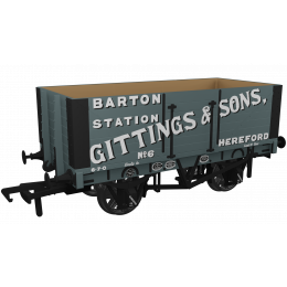 Rapido Trains UK OO Scale, 967424 Private Owner 7 Plank Wagon RCH 1907 No.6, 'Gittings & Sons', Grey Livery, - small image
