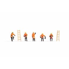 Noch HO Scale, 15022 Fire Brigade with Orange Clothing small image