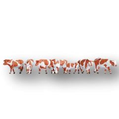 Noch HO Scale, 15726 Cows, Brown & White small image