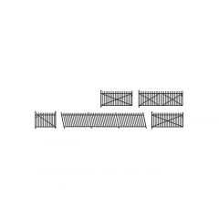 Ratio N Scale, 246 GWR Spear Fencing, Ramp and Gate Sections small image