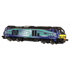 Dapol N Scale, 2D-022-012 DRS Class 68 Bo-Bo, 68016, 'Fearless' DRS Compass (Revised) Livery, DCC Ready small image