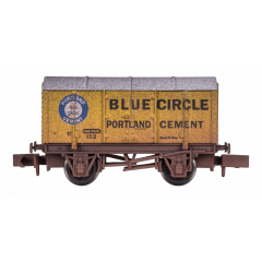 Dapol N Scale, 2F-013-084 Private Owner Gunpowder Van 152, 'Blue Circle', Yellow Livery, Weathered small image