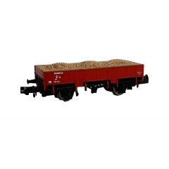 Dapol N Scale, 2F-060-017 Private Owner (Ex BR) Grampus Wagon DB985730, Red Livery, Includes Wagon Load small image