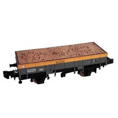 Dapol N Scale, 2F-060-018 BR Grampus Wagon DB990518, BR Engineers Grey & Yellow Livery, Includes Wagon Load small image