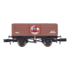 Dapol N Scale, 2F-071-092 Private Owner 7 Plank Wagon, End Door No. 4, Brewdog Elvis Juice, Brown Livery, Includes Wagon Load small image