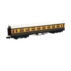 Dapol N Scale, 2P-000-059 GWR Collett Composite Corridor 7011, GWR Chocolate & Cream (Great Western Crest) Livery small image