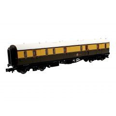 Dapol N Scale, 2P-000-311 GWR Collett Full Brake 181, GWR Chocolate & Cream (Great Western Crest) Livery small image