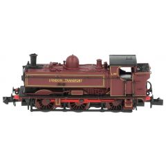 Dapol N Scale, 2S-007-035 London Transport (Ex GWR) 57XX Class Pannier Tank 0-6-0PT, L99, London Transport Lined Maroon Livery, DCC Ready small image