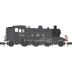 Dapol N Scale, 2S-015-005 LMS 2MT Ivatt Class Tank 2-6-2T, 1207, LMS Black (Original) Livery small image