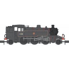Dapol N Scale, 2S-015-007 BR (Ex LMS) 2MT Ivatt Class Tank 2-6-2T, 41208, BR Lined Black (Early Emblem) Livery small image
