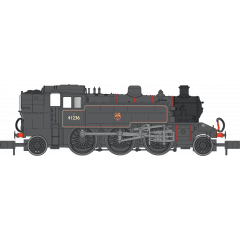 Dapol N Scale, 2S-015-008 BR (Ex LMS) 2MT Ivatt Class Tank 2-6-2T, 41236, BR Lined Black (Early Emblem) Livery small image
