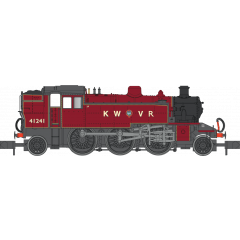 Dapol N Scale, 2S-015-011 K&WVR (Ex LMS) 2MT Ivatt Class Tank 2-6-2T, 41241, K&WVR Linded Maroon Livery small image