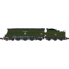 Dapol N Scale, 2S-034-007 BR (Ex SR) Battle of Britain Class 4-6-2, 34051, 'Winston Churchill' BR Lined Green (Late Crest) Livery, DCC Ready small image