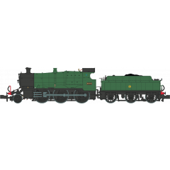 Dapol N Scale, 2S-043-002 GWR 43XX 'Mogul' Class 2-6-0, 6385, GWR Green (Shirtbutton) Livery, DCC Ready small image
