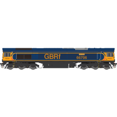 Dapol N Scale, 2D-066-005 GBRf Class 66/7 Co-Co, 66706, 'Nene Valley' GBRf GB Railfreight (Revised) Livery, DCC Ready small image