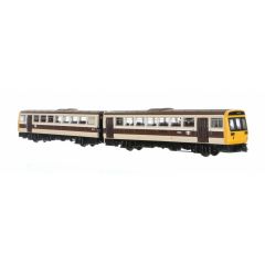 Dapol N Scale, 2D-142-003 BR Class 142 2 Car DMU 142022, BR 'Mock GWR' Chocolate & Cream Livery, DCC Ready small image