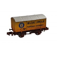 Dapol N Scale, 2F-013-078 Private Owner Gunpowder Van 135, 'Blue Circle', Yellow Livery, Weathered small image
