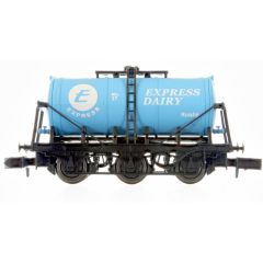 Dapol N Scale, 2F-031-022 Private Owner 6 Wheel Milk Tanker No. 37, 'Express Dairy', Light Blue Livery small image