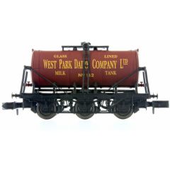 Dapol N Scale, 2F-031-025 Private Owner 6 Wheel Milk Tanker No. 142, 'West Park Dairy Company Ltd', Red Livery small image
