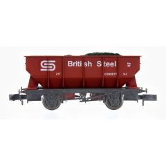 Dapol N Scale, 2F-034-073 Private Owner 21T Hopper Wagon 39, 'British Steel' Bauxite Livery, Includes Wagon Load small image