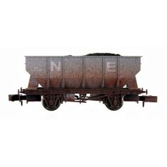 Dapol N Scale, 2F-034-076 LNER 21T Hopper Wagon 193272, LNER Grey Livery, Includes Wagon Load, Weathered small image