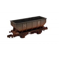 Dapol N Scale, 2F-034-082 LNER 21T Hopper Wagon 193277, LNER Grey Livery, Includes Wagon Load, Weathered small image