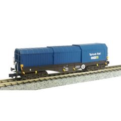 Dapol N Scale, 2F-039-009 Private Owner KIA Telescopic Hood Wagon 3370 0899046-3, 'Tiphook Rail', Blue Livery small image