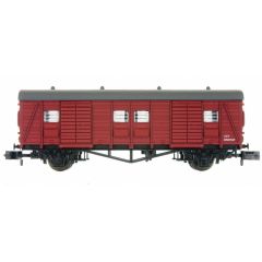 Dapol N Scale, 2F-047-010 BR (Ex SR) CCT Covered Carriage Truck M527047, BR Maroon Livery small image