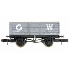 Dapol N Scale, 2F-071-042 GWR 7 Plank Wagon, End Door 06575, GWR Grey (large GW) Livery, Includes Wagon Load small image