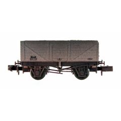 Dapol N Scale, 2F-071-045 BR 7 Plank Wagon, End Door P238845, BR Grey Livery, Includes Wagon Load, Weathered small image