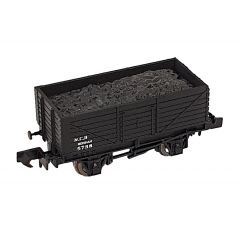 Dapol N Scale, 2F-071-068 Private Owner 7 Plank Wagon, End Door 5738, 'NCB Bersham', Black Livery, Includes Wagon Load small image