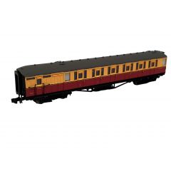 Dapol N Scale, 2P-011-254 BR (Ex LNER) Gresley 61' 6" Brake Composite Corridor E10001E, BR Crimson & Cream Livery small image